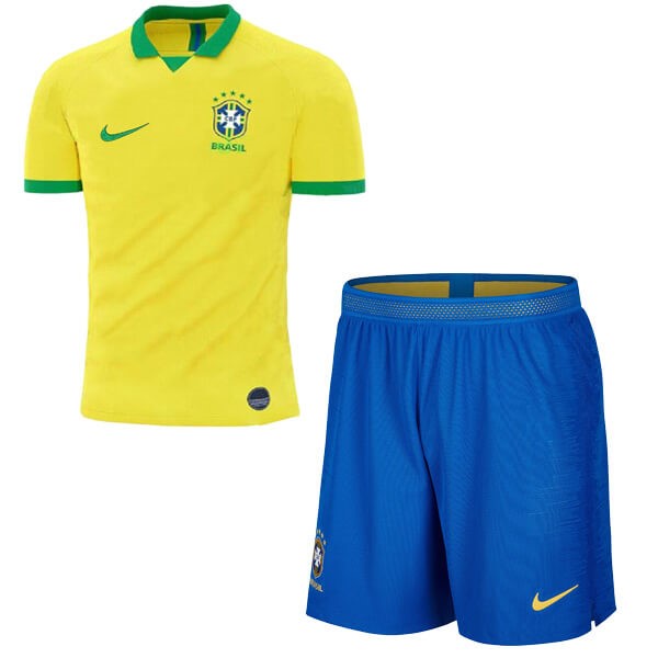Camisetas Brasil Primera equipo Niño 2019 Amarillo